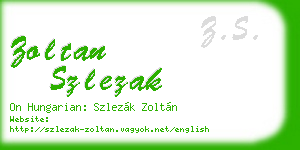 zoltan szlezak business card