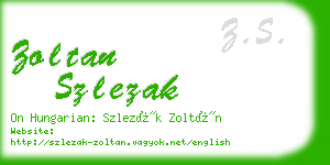 zoltan szlezak business card